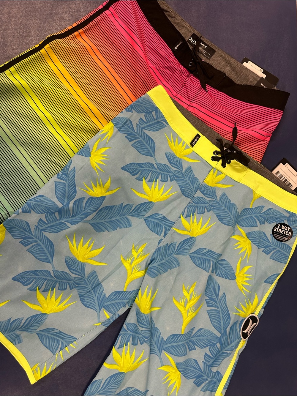 2 Pairs - Hurley Boys Swim Trunks Size 20